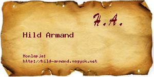 Hild Armand névjegykártya